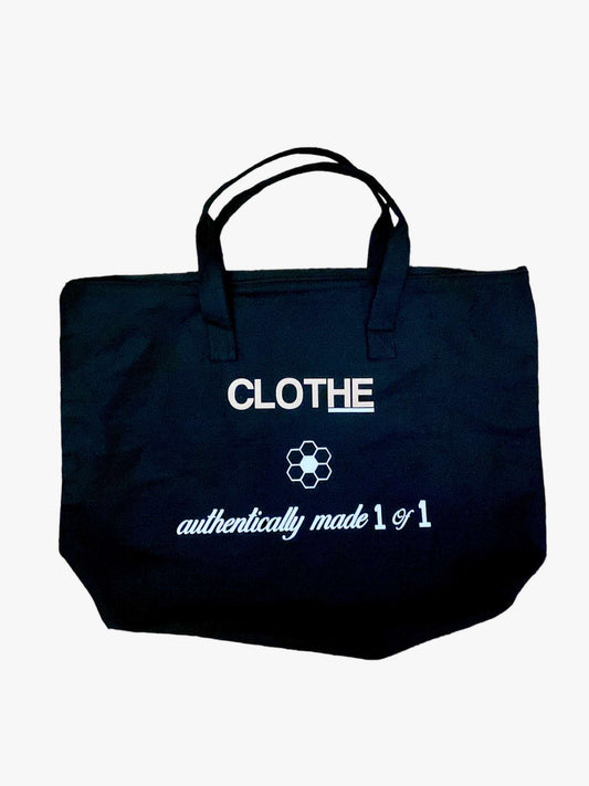 "Authentically Made 1 of 1" Large Canvas Tote