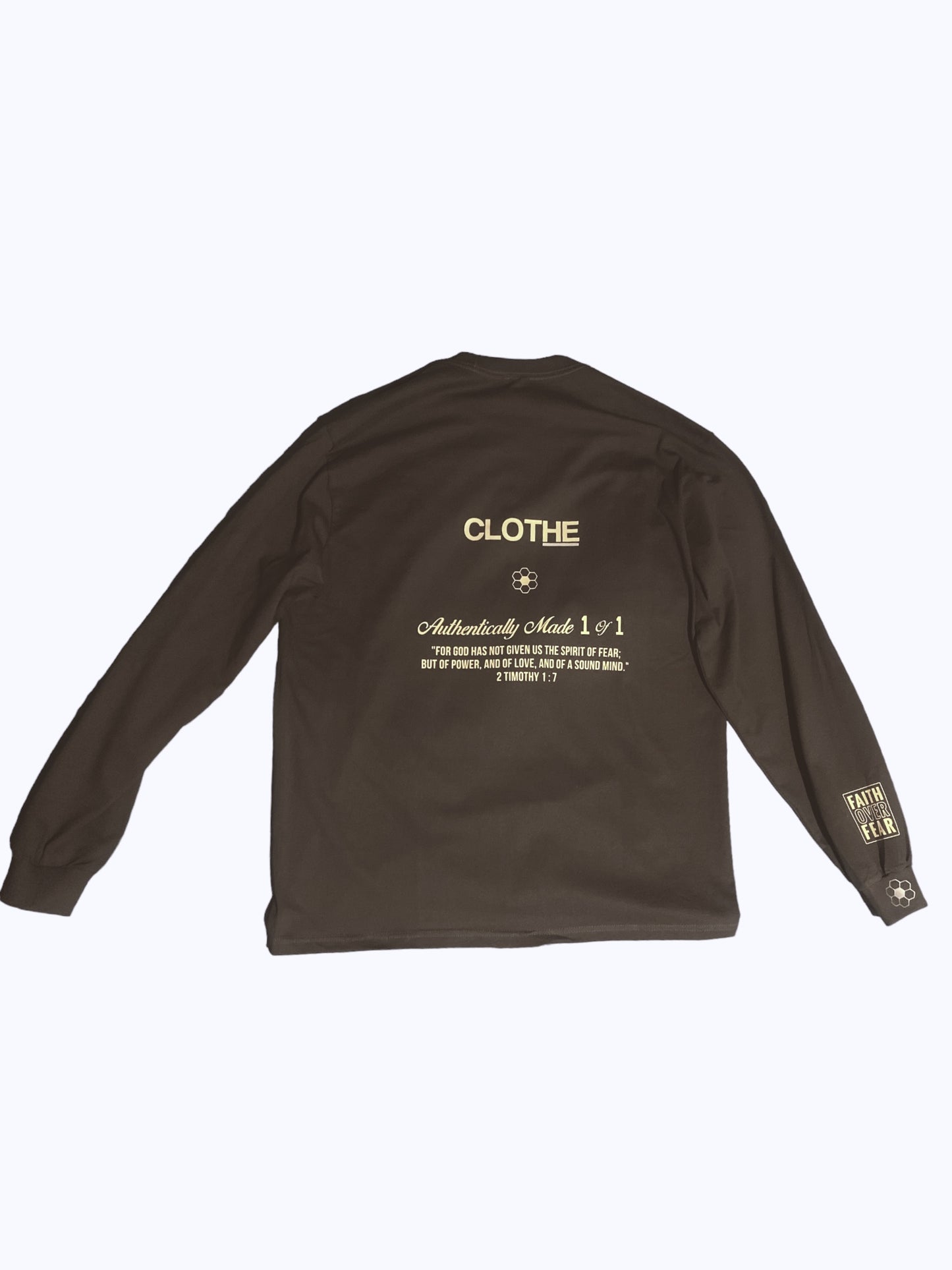 CLOTHE_ Grey "By Faith" Long- Sleeve T-Shirt