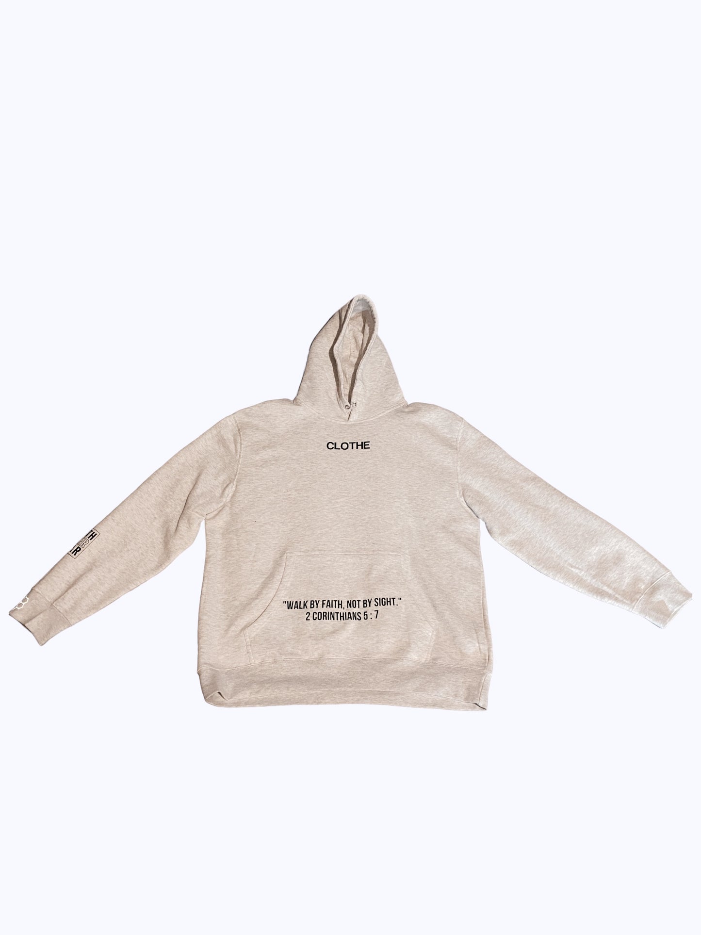 The "By Faith" Hoodie- Oatmeal Grey