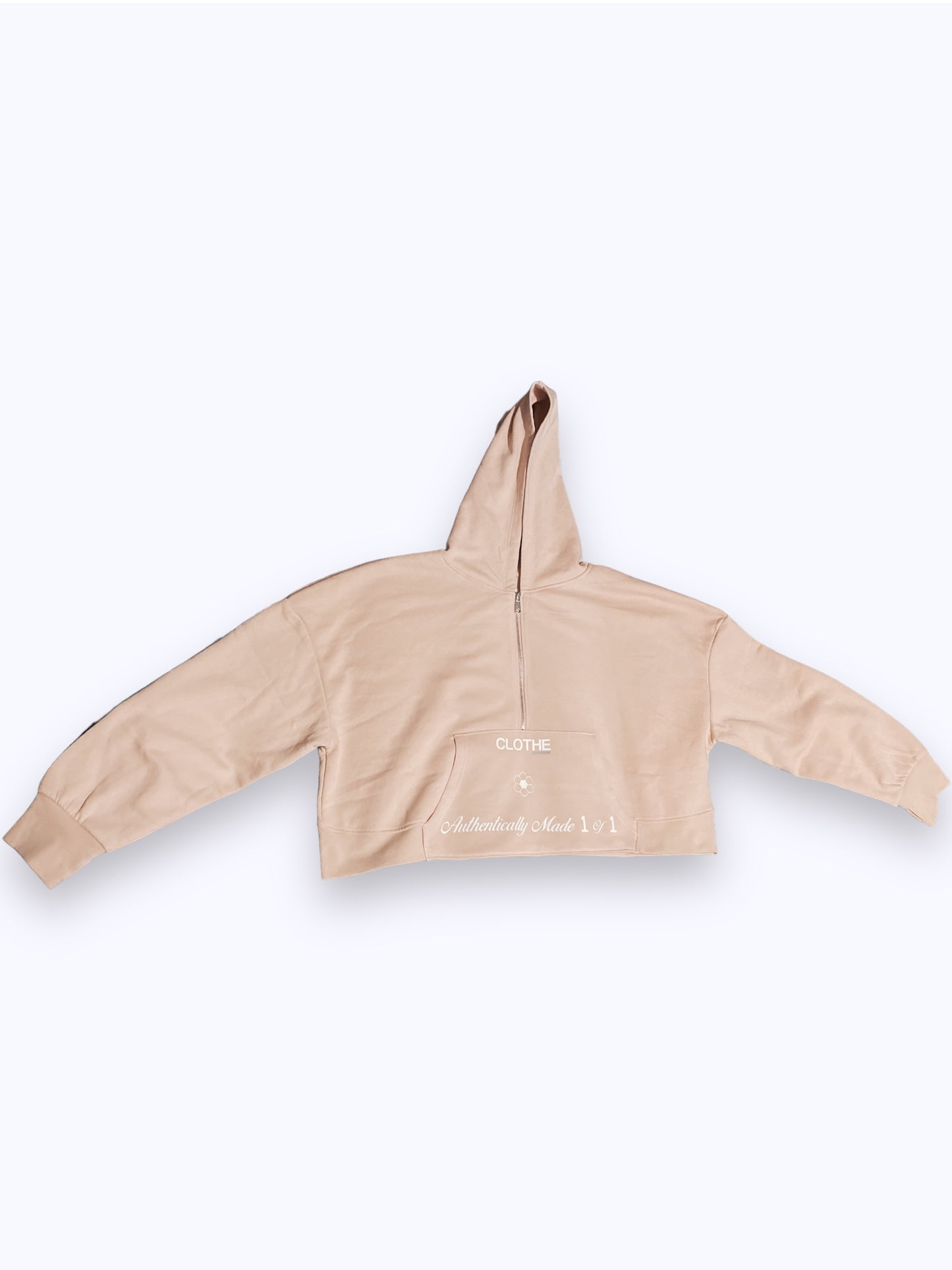 The Clothe_ Definition - Ladies Half-Zip Crop Hoodie