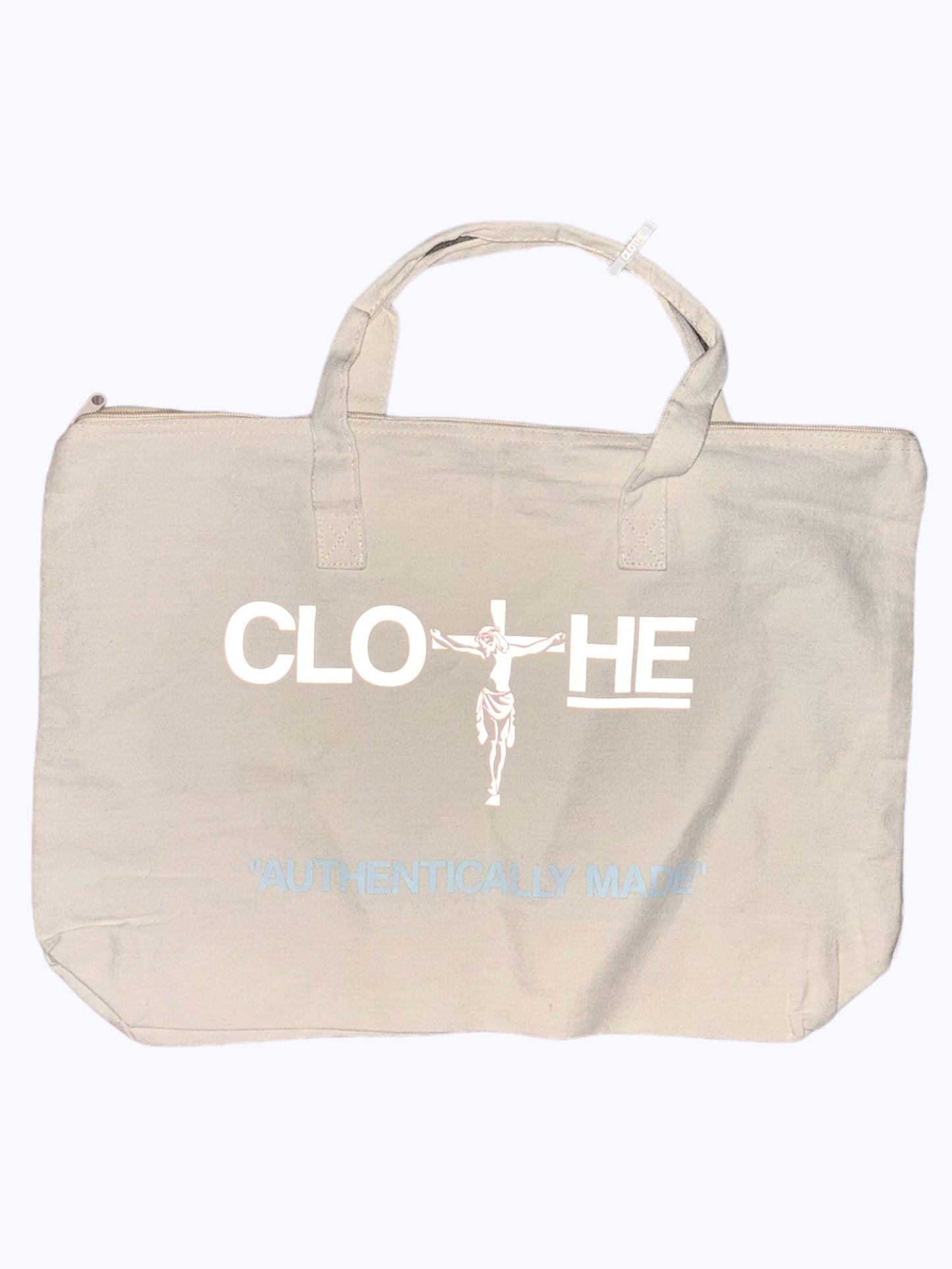 "JOHN 3:16" Large Cream Canvas Bag